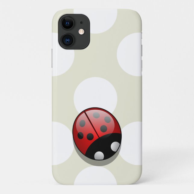 Capa Para iPhone 11 Ladybug, Cute Ladybug, Red Ladybug, Ladybird (Verso)