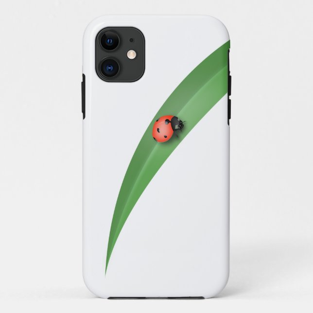 Capa Para iPhone 11 Ladybug Leaf (Verso)
