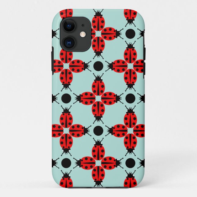 Capa Para iPhone 11 Ladybug Pattern (Verso)
