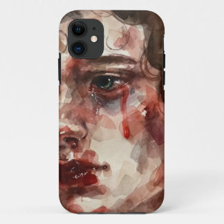 Capa Para iPhone 11 Lágrimas de Carmesim -