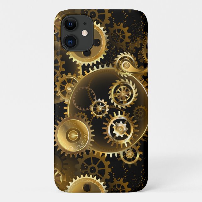 Capa Para iPhone 11 Lágrimas de latão sem costura (Verso)