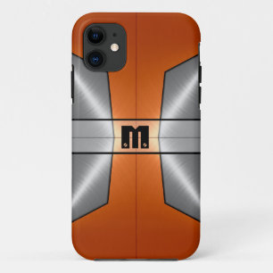 Capa Para iPhone 11 Lâmina de laranja prateada Lâmpada de Aço Inoxidáv