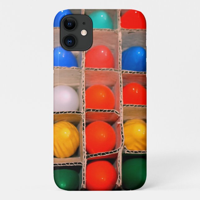 Capa Para iPhone 11 Lâmpadas de Natal Coloridas Antigas (Verso)