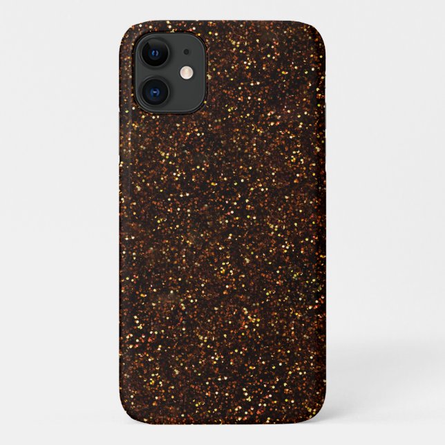 Capa Para iPhone 11 Laranja de Bronze escuro (Verso)
