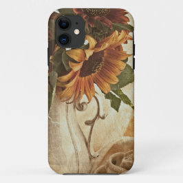 Capa Para iPhone 11 Laranja enferrujado Girassóis