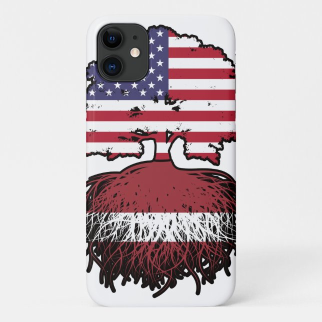 Capa Para iPhone 11 Latvia Latvian American USA United States America (Verso)
