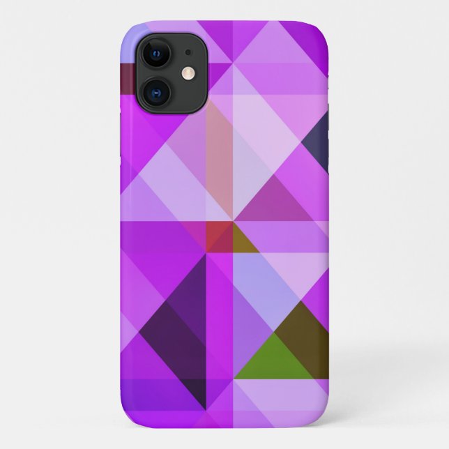 Capa Para iPhone 11 Lavanda de arte geométrica Abstrato (Verso)