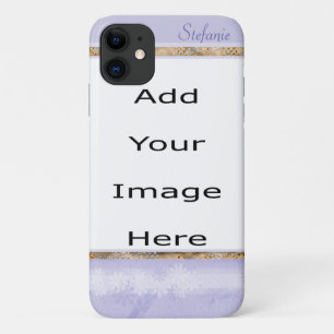 Capa Para iPhone 11 Lavanda e borda flutuante branca