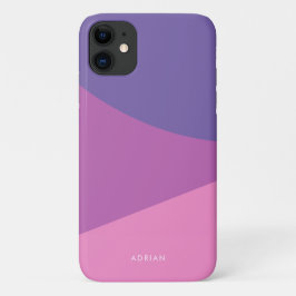 Capa Para iPhone 11 lavanda vibrante moderna, roxo e geométrica rosa