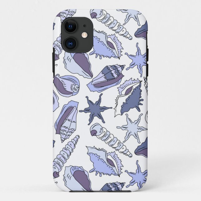 Capa Para iPhone 11 Lavendar Seashells (Verso)