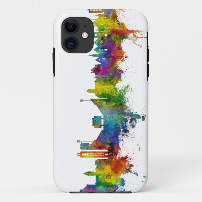 Capa Para iPhone 11 Lawrence Kansas Skyline (Verso)