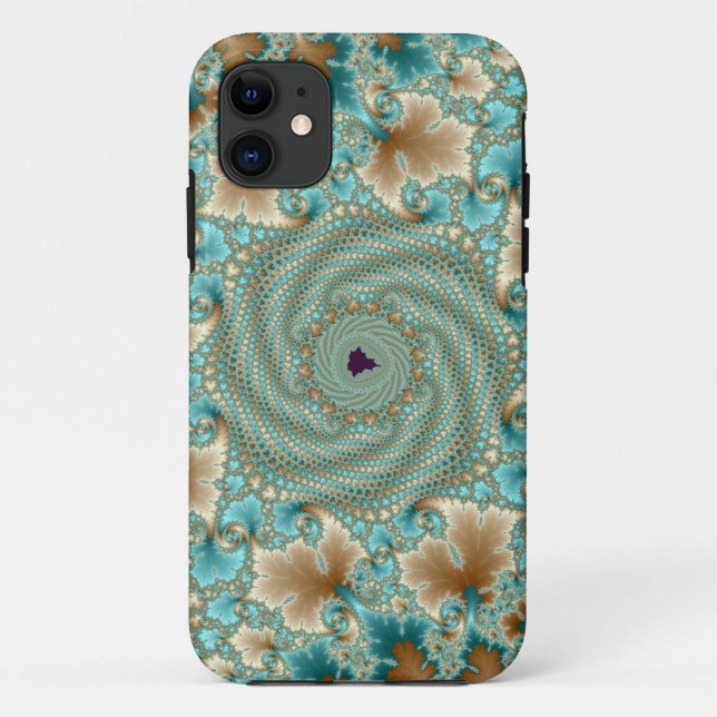 Capa Para iPhone 11 Leafy Whorls Fractal (Verso)