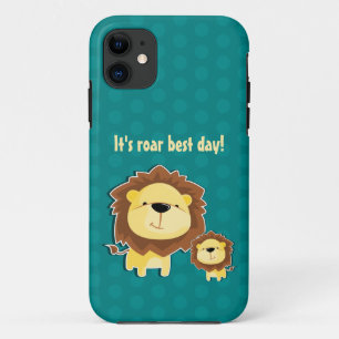 Capa Para iPhone 11 Leão E Aniversário de criança De Bebê