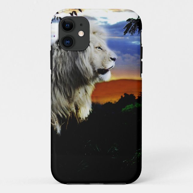 Capa Para iPhone 11 Leão sul-africano na selva (Verso)