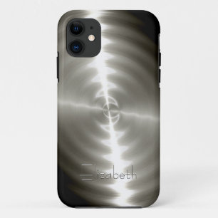 Capa Para iPhone 11 Legal metal brilhante de aço radial