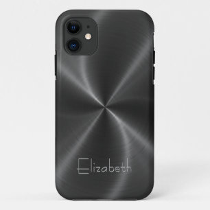 Capa Para iPhone 11 Legal metal brilhante radial de aço