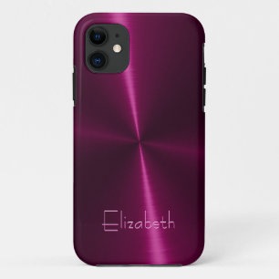 Capa Para iPhone 11 Legal metal brilhante radial de aço