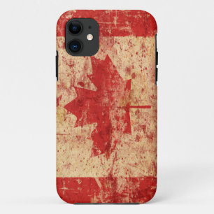 Capa Para iPhone 11 Legal Vintage, no Canadá, mapeador de bandeira Lea