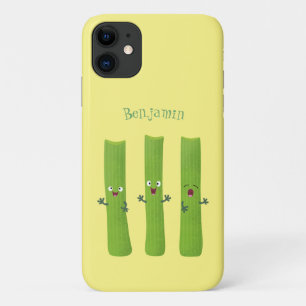 Capa Para iPhone 11 Legumes de trio com aipo-branco