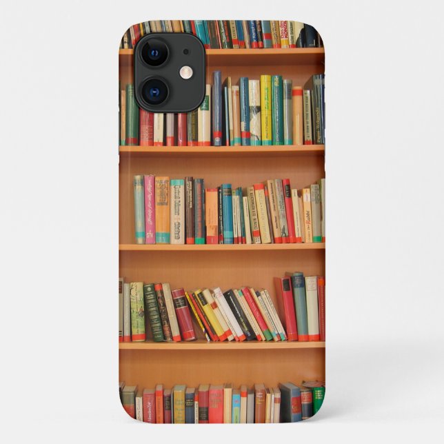 Capa Para iPhone 11 Leitura do worm da biblioteca de livros da estante (Verso)