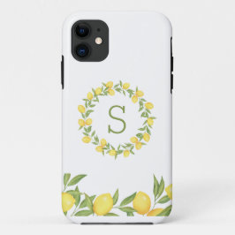 Capa Para iPhone 11 Lemons Greenery Monograma