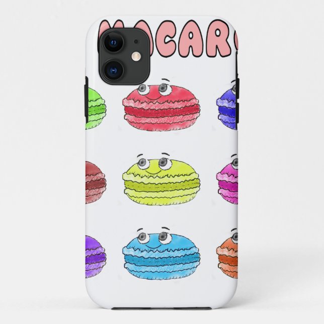 Capa Para iPhone 11 Les Macarons Desenho Animado Fofo (Verso)