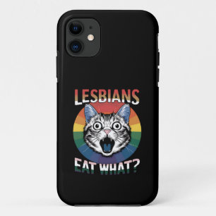 Capa Para iPhone 11 Lésbicas Comem Que Humor de Gato Bandeira do Orgul