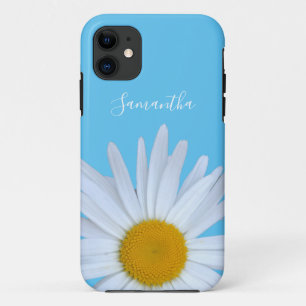 Capa Para iPhone 11 Letra branca elegante azul marisca azul-marisca co