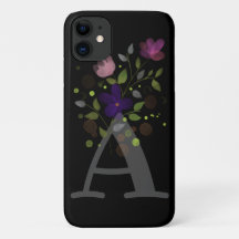 Letra inicial A mais Design floral