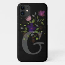 Letra inicial G + Design floral