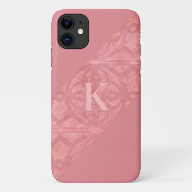 Capa Para iPhone 11 Letra Ruddy Pink Batik (Verso)