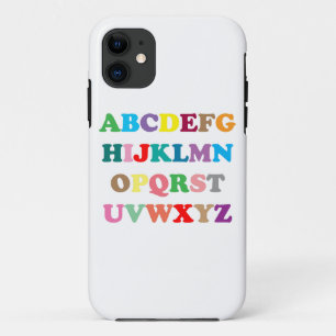 Capa Para iPhone 11 Letras coloridas do ABC