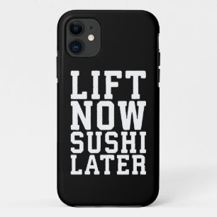 Capa Para iPhone 11 Levante Agora, Sushi Mais Tarde - Carbs - Engraçad