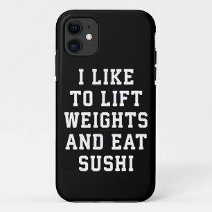 Capa Para iPhone 11 Levante os pesos e coma sushi - Novidade em carboi
