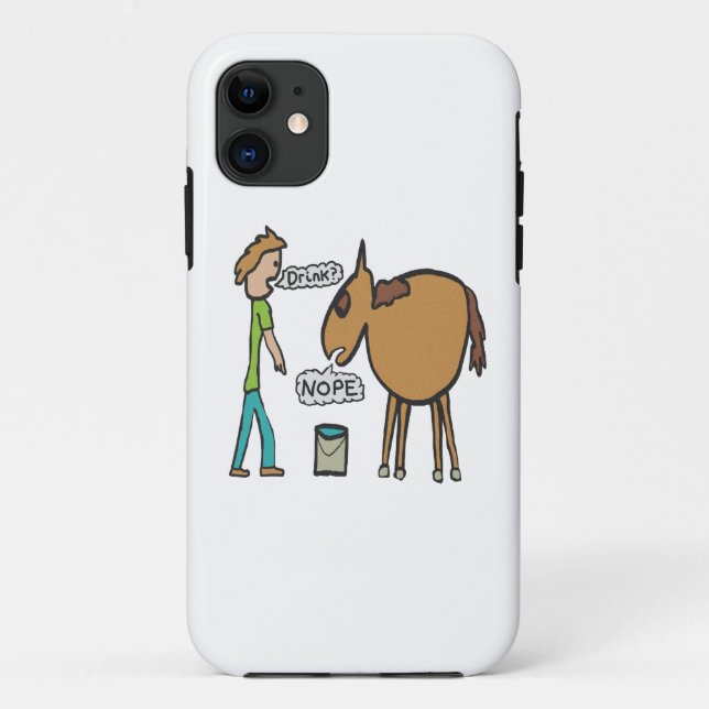 Capa Para iPhone 11 Levar Um Cavalo À Água (Verso)