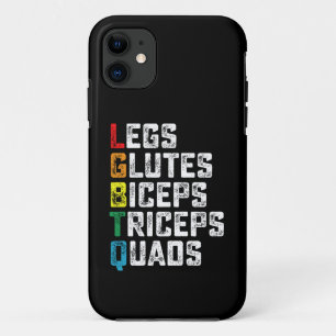 Capa Para iPhone 11 LGBTQ Pernas Glúteos Bíceps Tríceps Quads Divertid