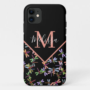 Capa Para iPhone 11 Libélulas coloridas personalizadas
