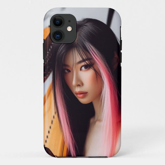 Capa Para iPhone 11 Libra Zodiac Musico Harp (Verso)