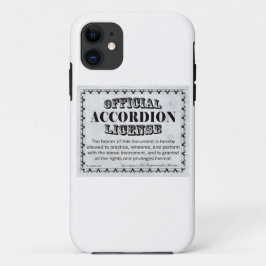 Capa Para iPhone 11 Licença Acordeão
