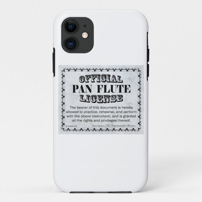 Capa Para iPhone 11 Licença Pan Flute (Verso)