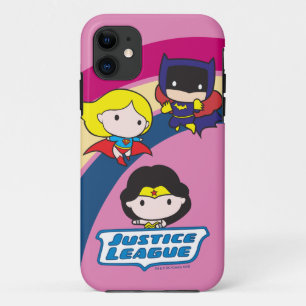Capa Para iPhone 11 Liga da Justiça Chibi - Arco-Íris