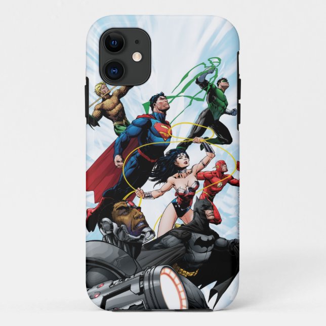 Capa Para iPhone 11 Liga da Justiça - Grupo 1 (Verso)
