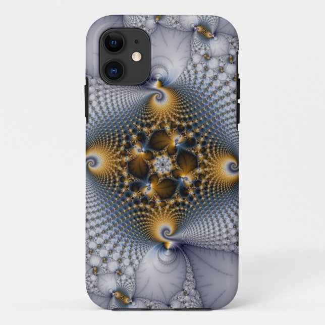 Capa Para iPhone 11 Ligado E Líquido - Fractal (Verso)