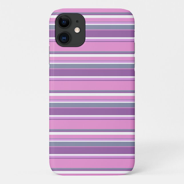 Capa Para iPhone 11 Lilac stripes (Verso)