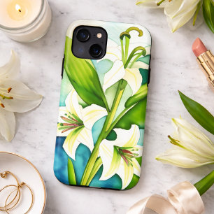 Capa Para iPhone 11 Lilases Brancas Artísticas