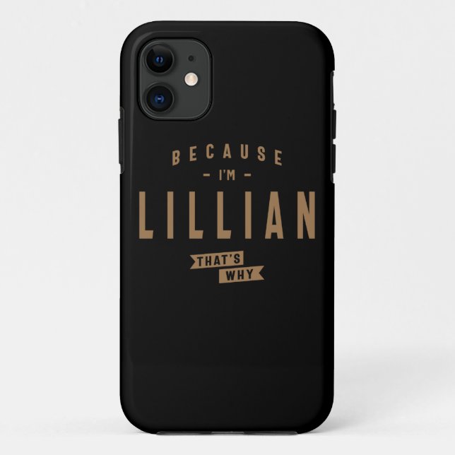 Capa Para iPhone 11 Lillian Name Personalizado Birthday Name Lillian (Verso)