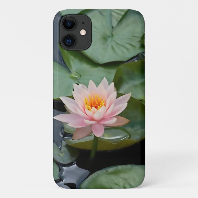 Capa Para iPhone 11 Lily de Água Flor do Lotus Rosa (Verso)