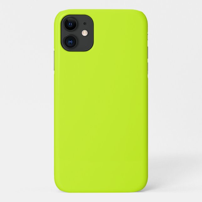 Capa Para iPhone 11 Limão amarelo (cor sólida) (Verso)