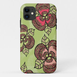 Capa Para iPhone 11 Limão Scarlet Floral Damas Mulheres Arte