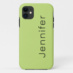 Capa Para iPhone 11 Limão Sherbet Solid Color Nome minimalista